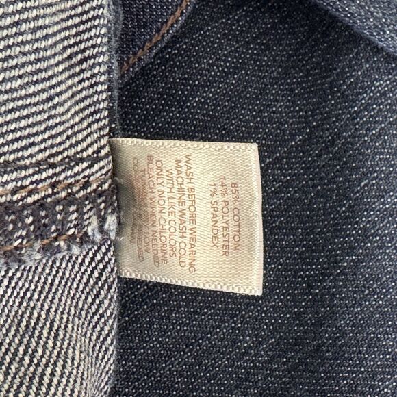 Ann Taylor LOFT Petite SZ 0P Modern Skinny Jeans Low-Rise Dark Wash Whiskered - Picture 9 of 9